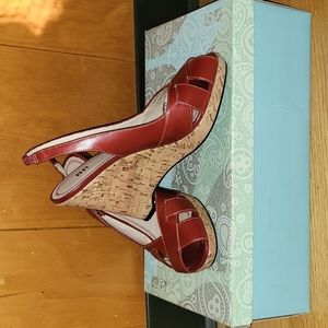bp belize-lea red wedge sandals
